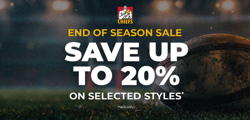 Shop all your favourite styles in the Chiefs End of Season Sale. For a limited time and only while stock lasts!